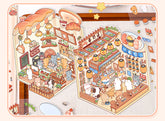 Critter Shop DIY 3D Scene Stickers — 4 Cute Miniature Shops
